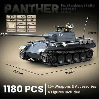 Panther Tank (Grey) | 1180 PCS